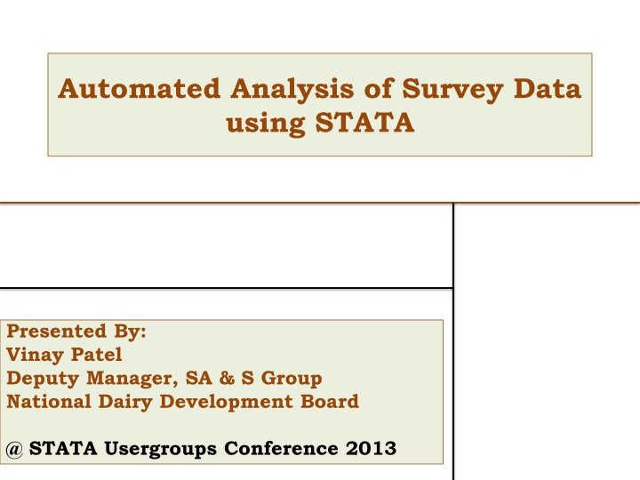 automated analysis of survey data using stata