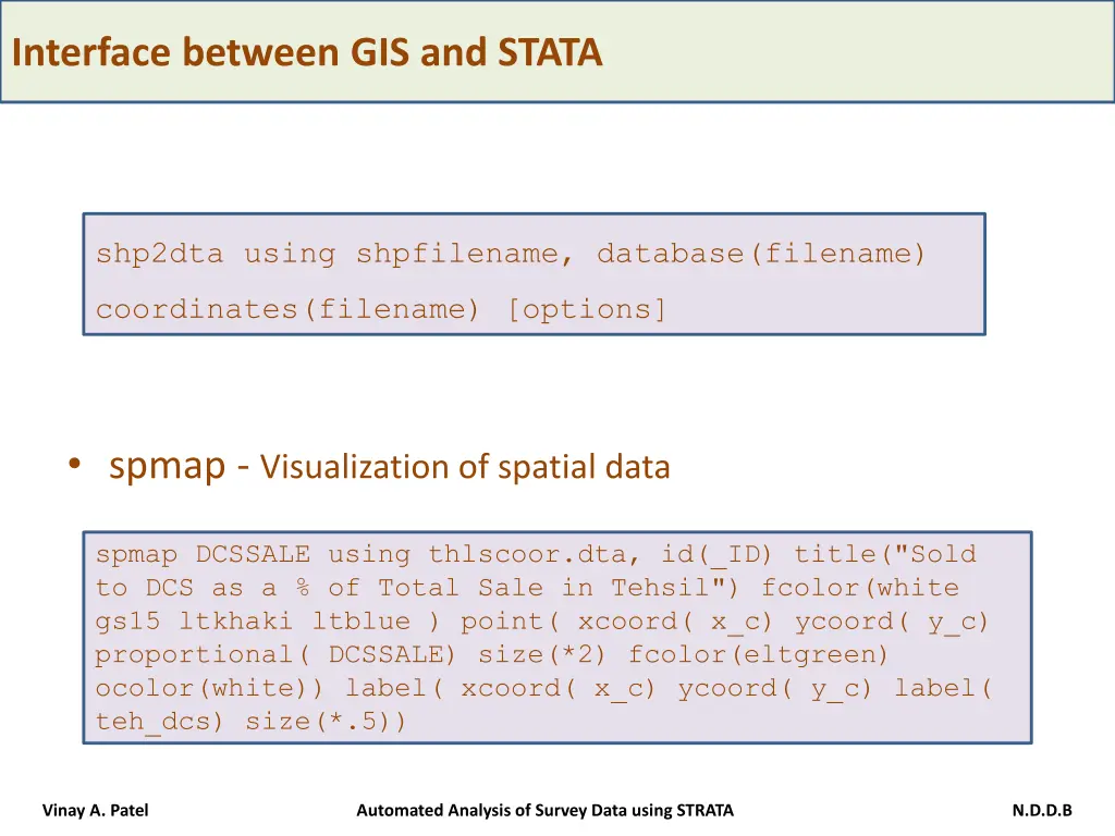 interface between gis and stata