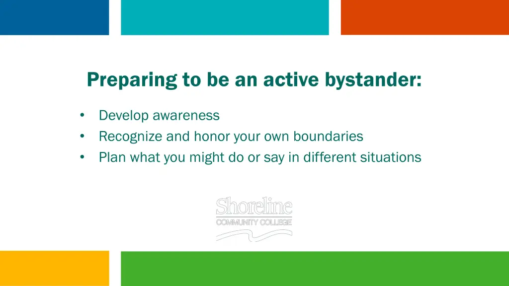 preparing to be an active bystander