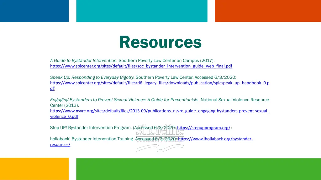 resources