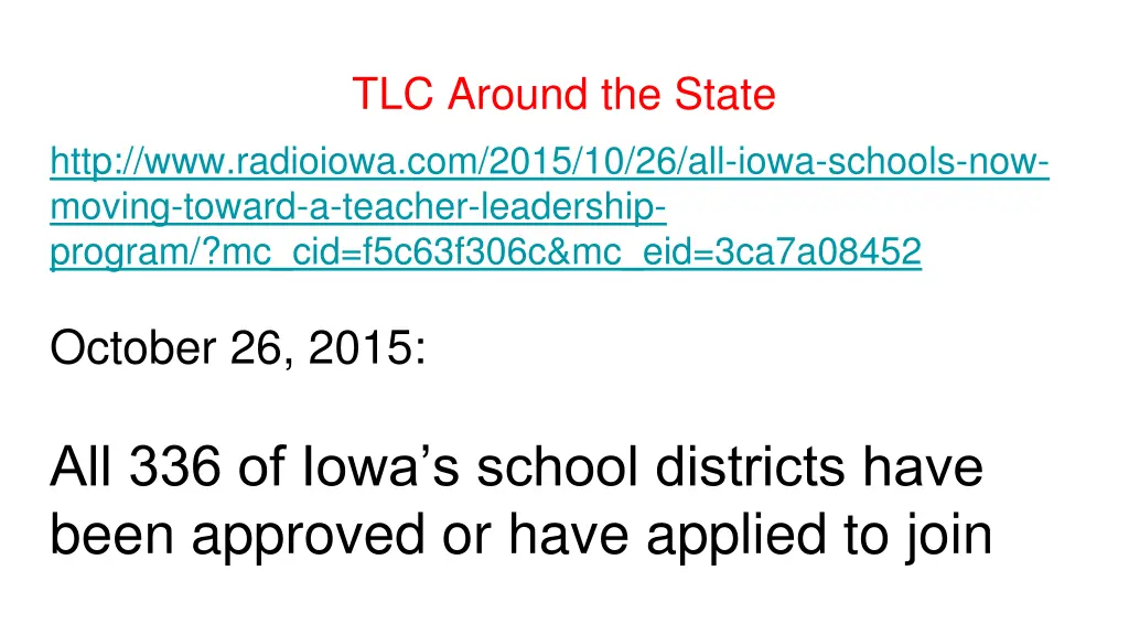 tlc around the state