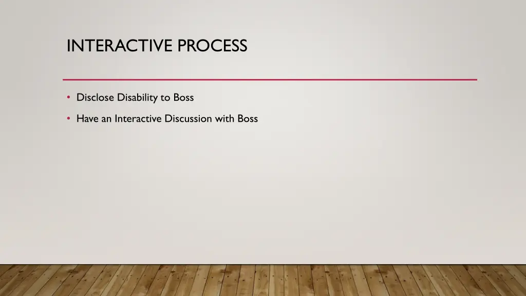 interactive process