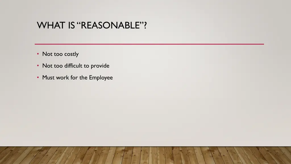 what is reasonable