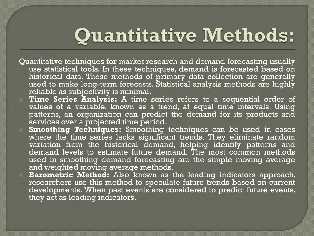 quantitative techniques for market research