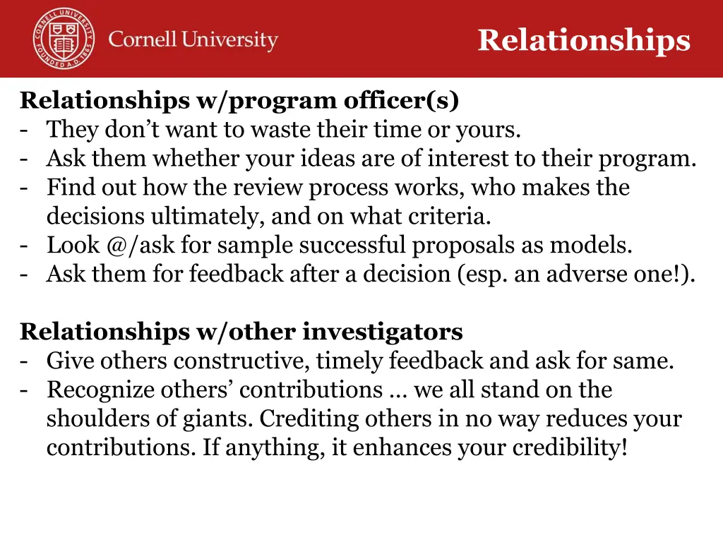 relationships