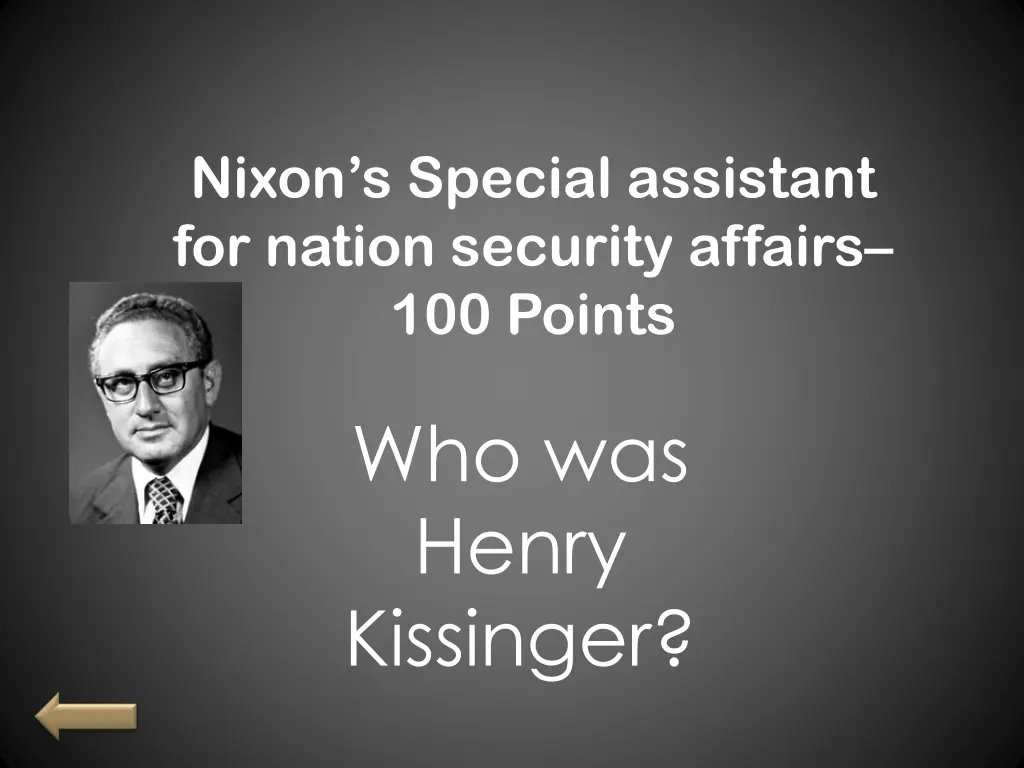 nixon s special assistant for nation security