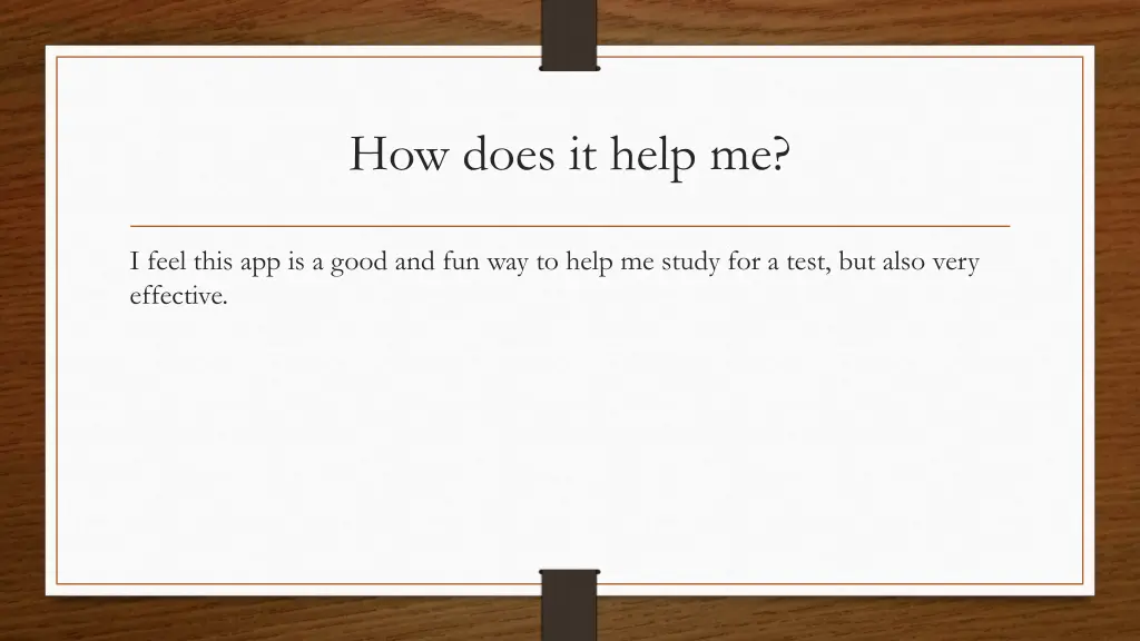 how does it help me
