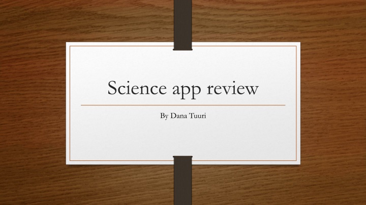 science app review