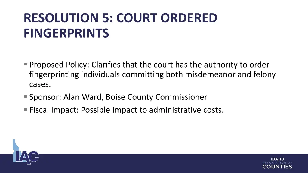 resolution 5 court ordered fingerprints