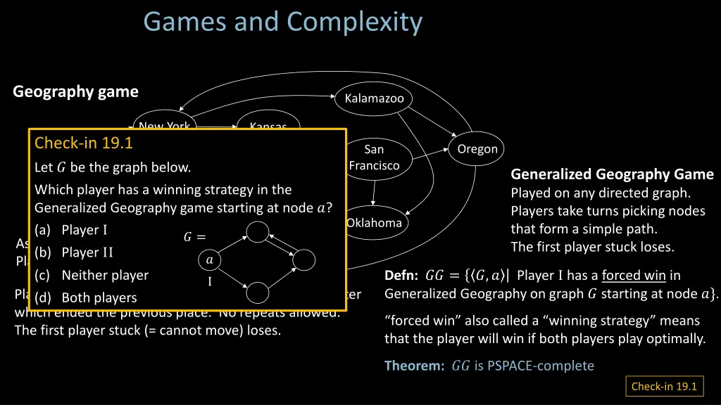 games and complexity