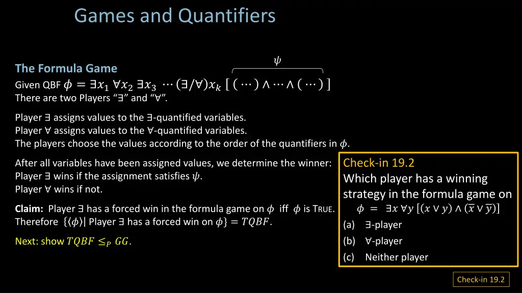 games and quantifiers