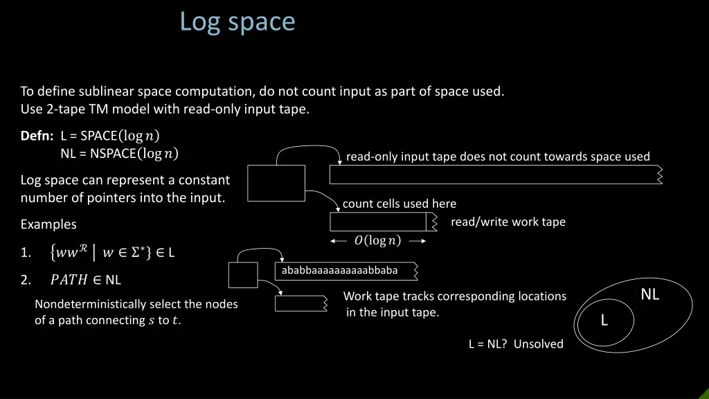 log space