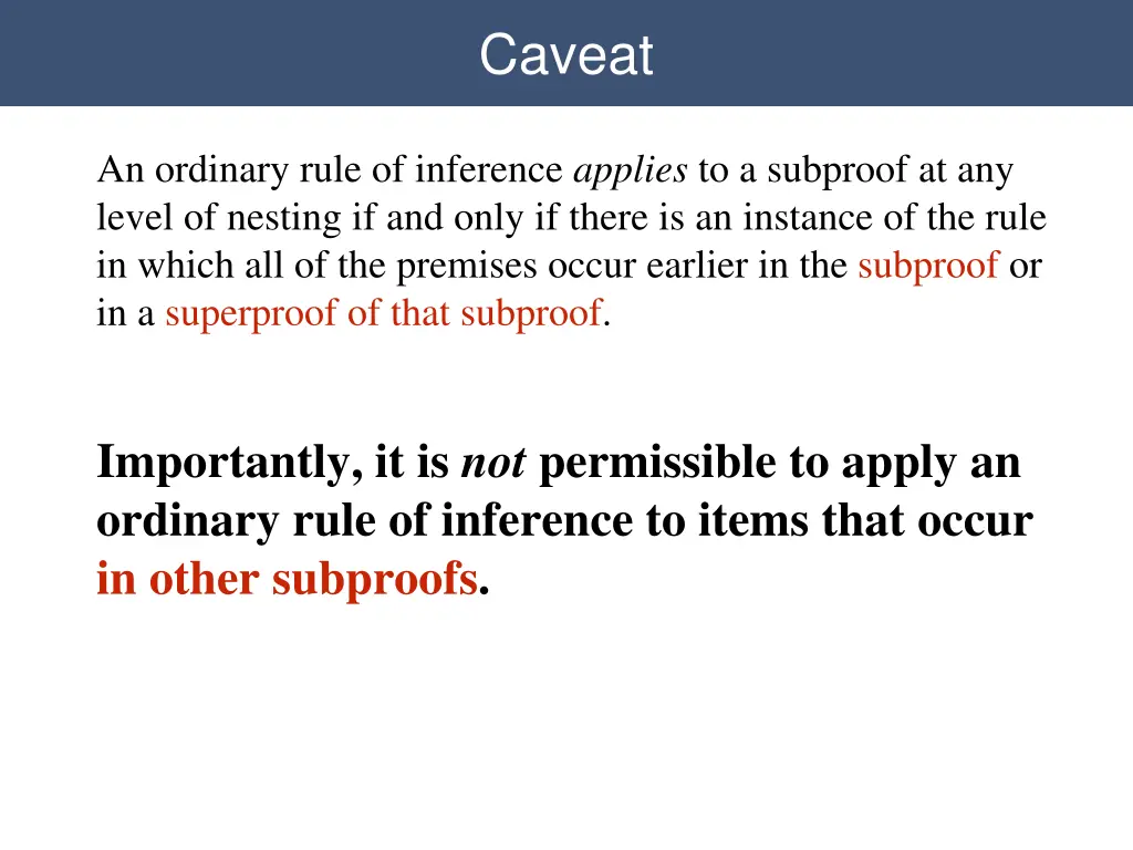caveat