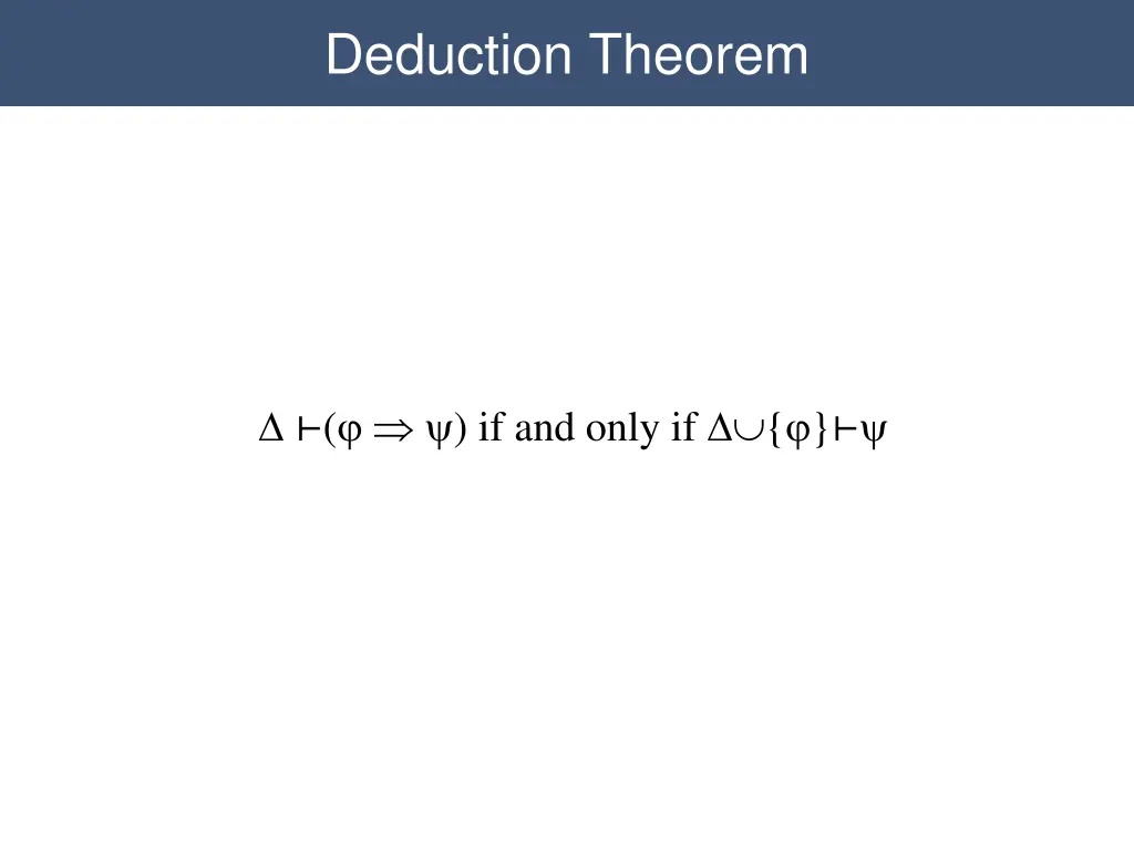 deduction theorem