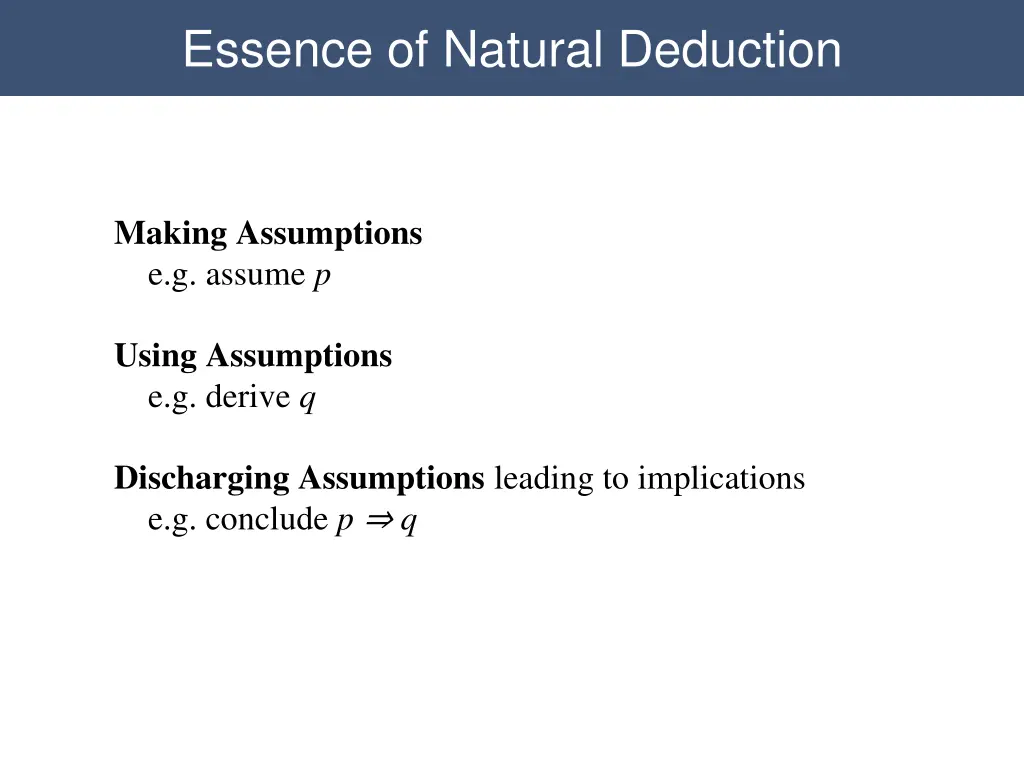 essence of natural deduction