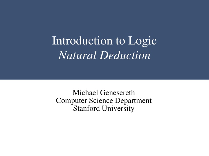 introduction to logic natural deduction