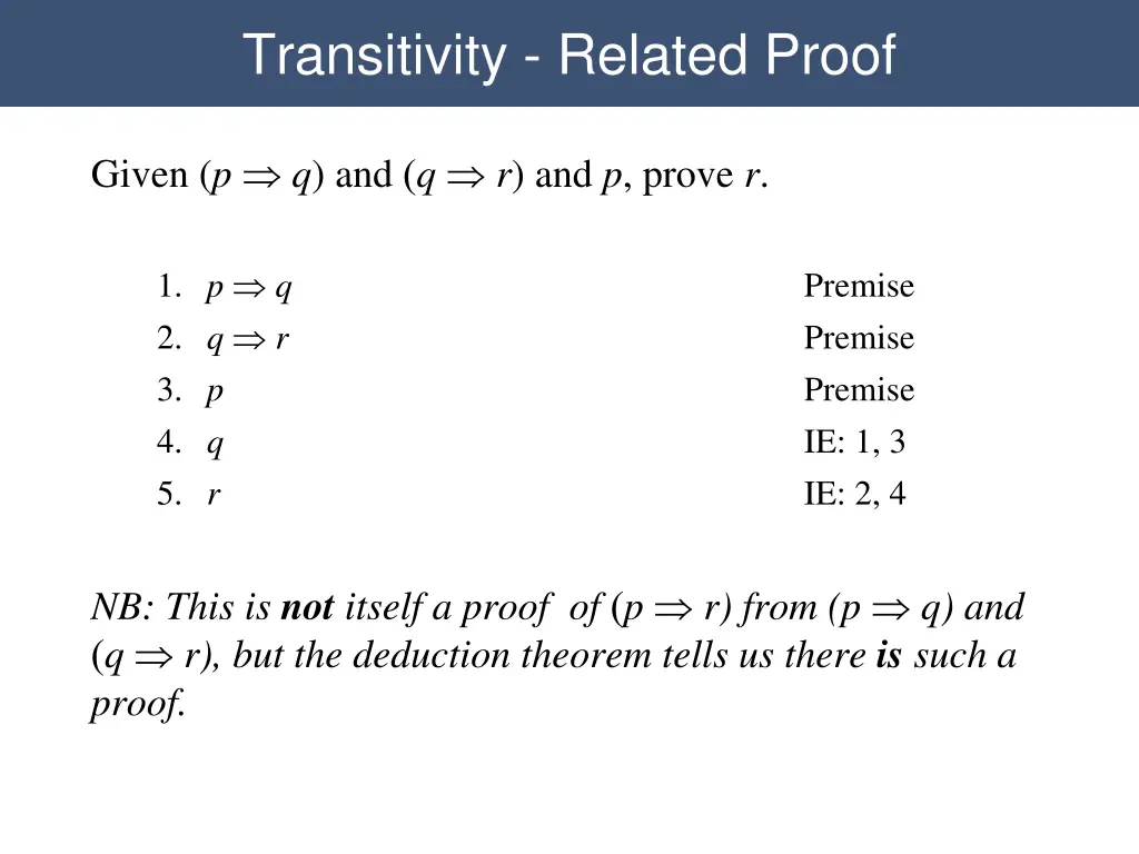 transitivity related proof 1