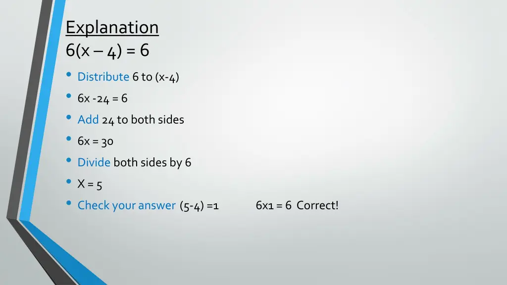 explanation 6 x 4 6 distribute