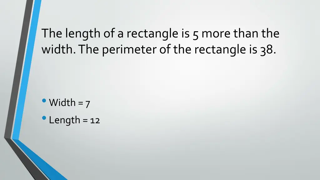 the length of a rectangle is 5 more than 1