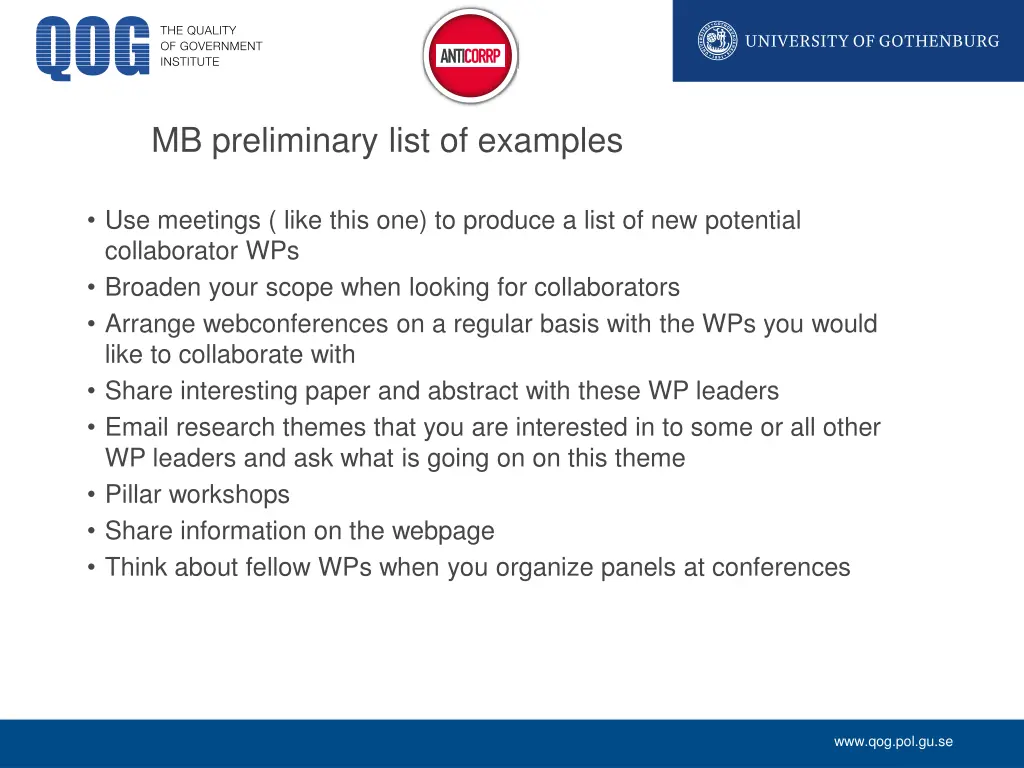 mb preliminary list of examples