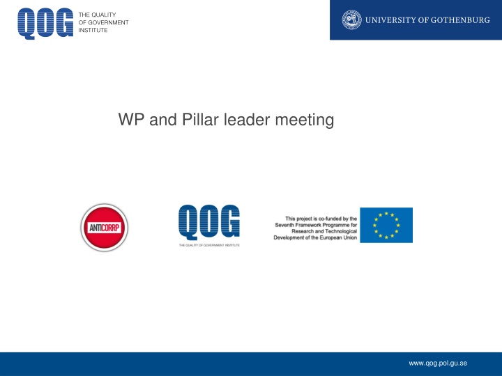 wp and pillar leader meeting