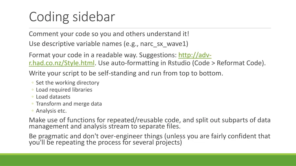 coding sidebar