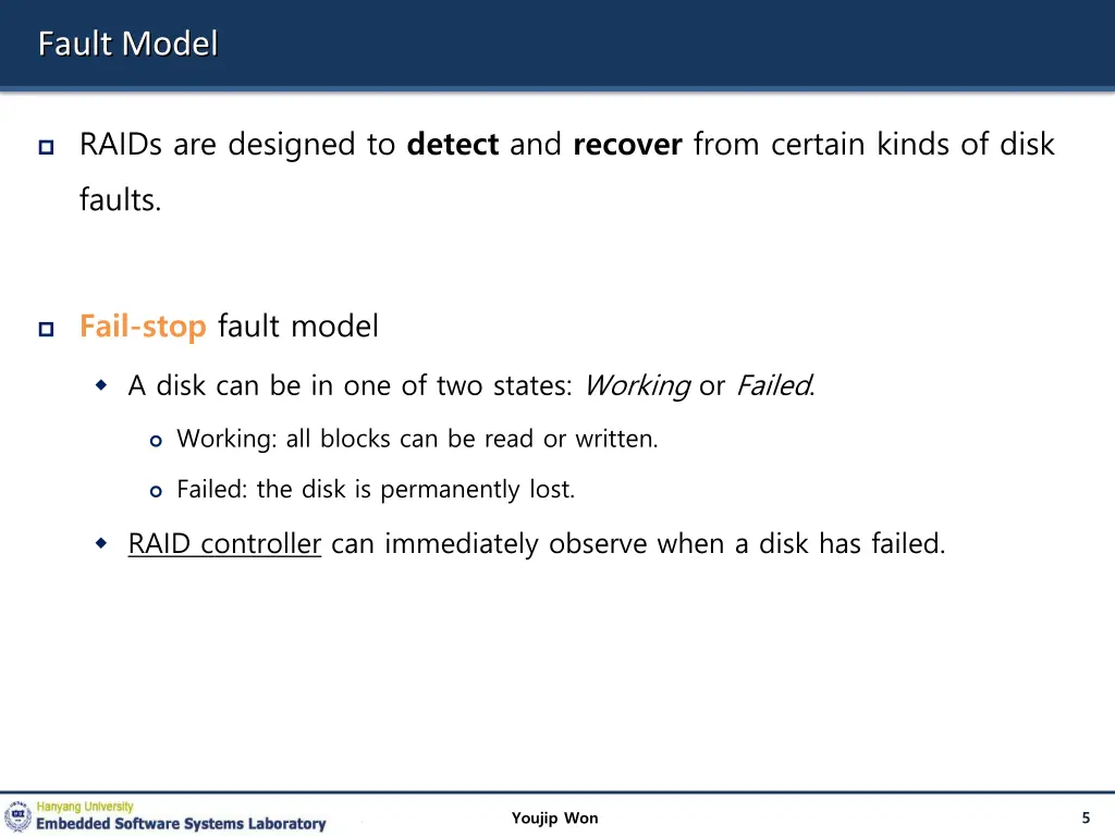 fault model