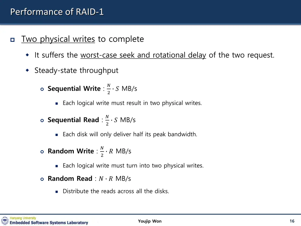 performance of raid 1
