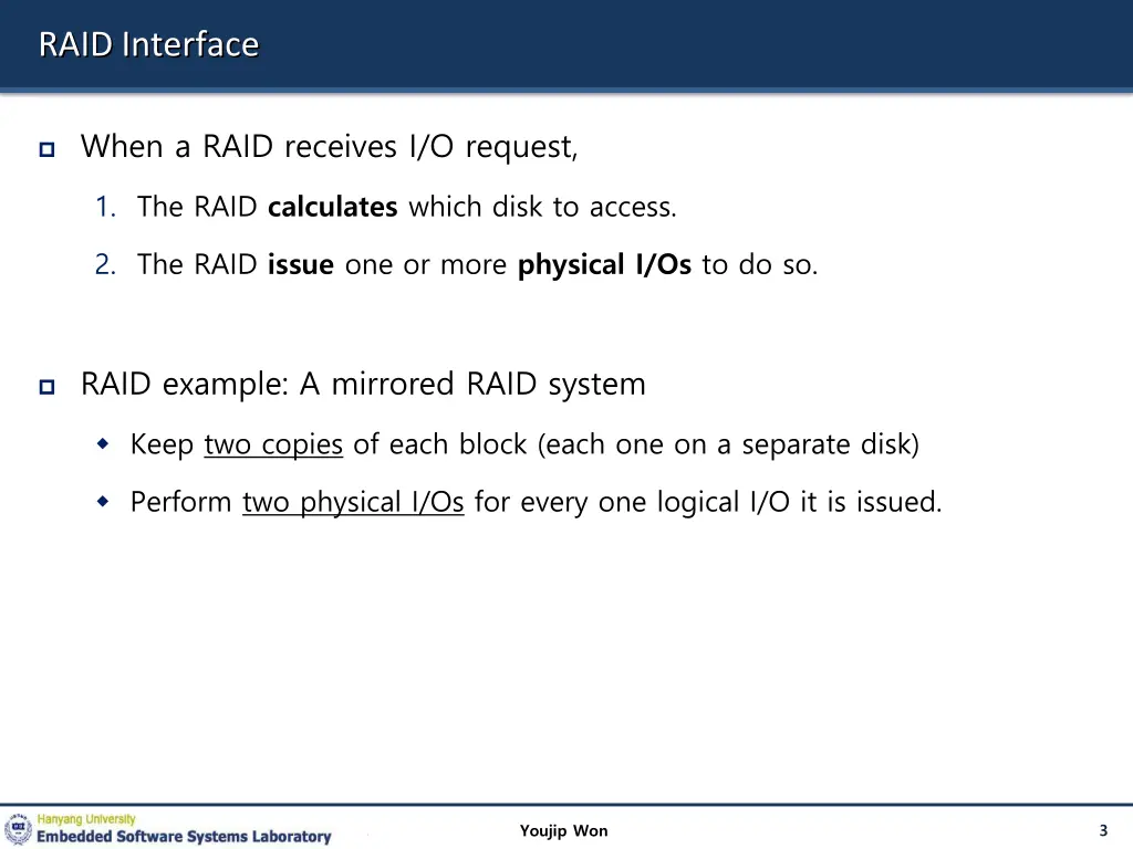 raid interface