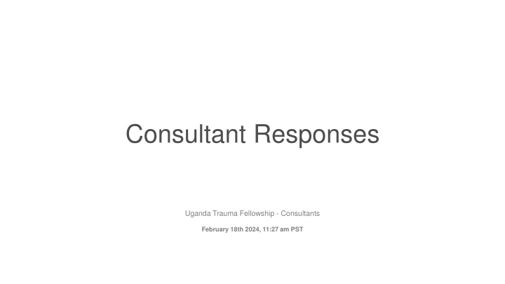 consultant responses