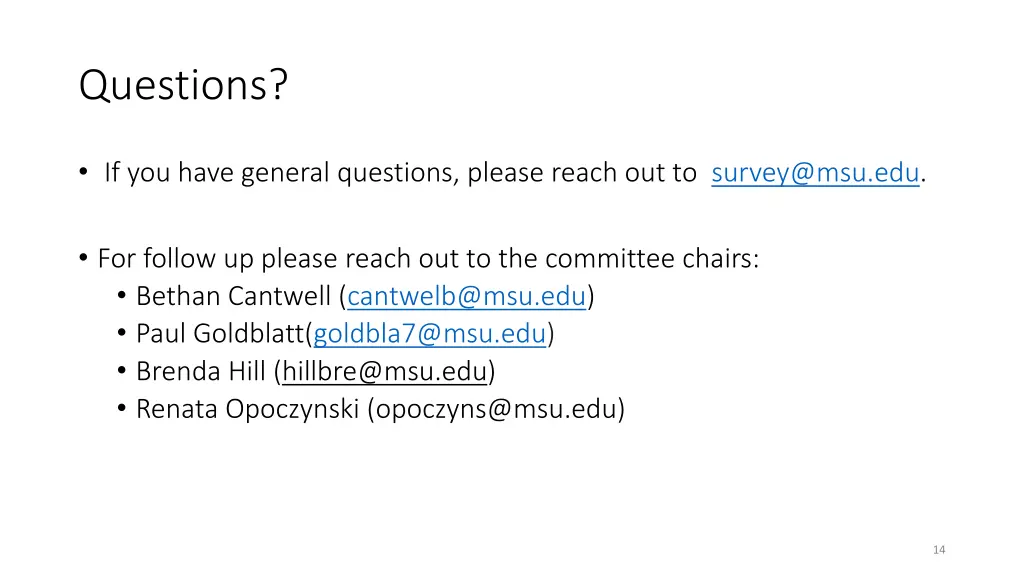 questions