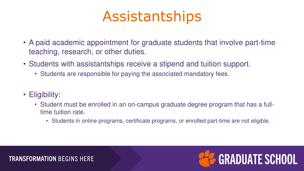 assistantships