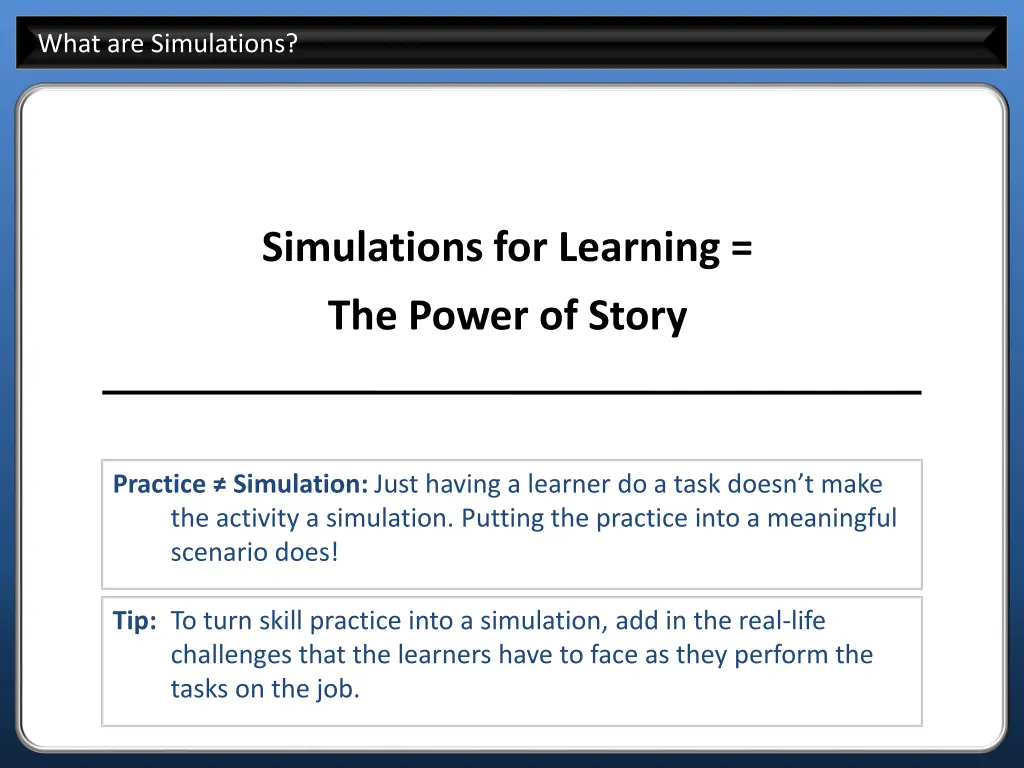 what are simulations 1