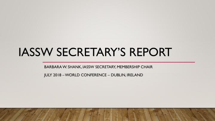 iassw secretary s report