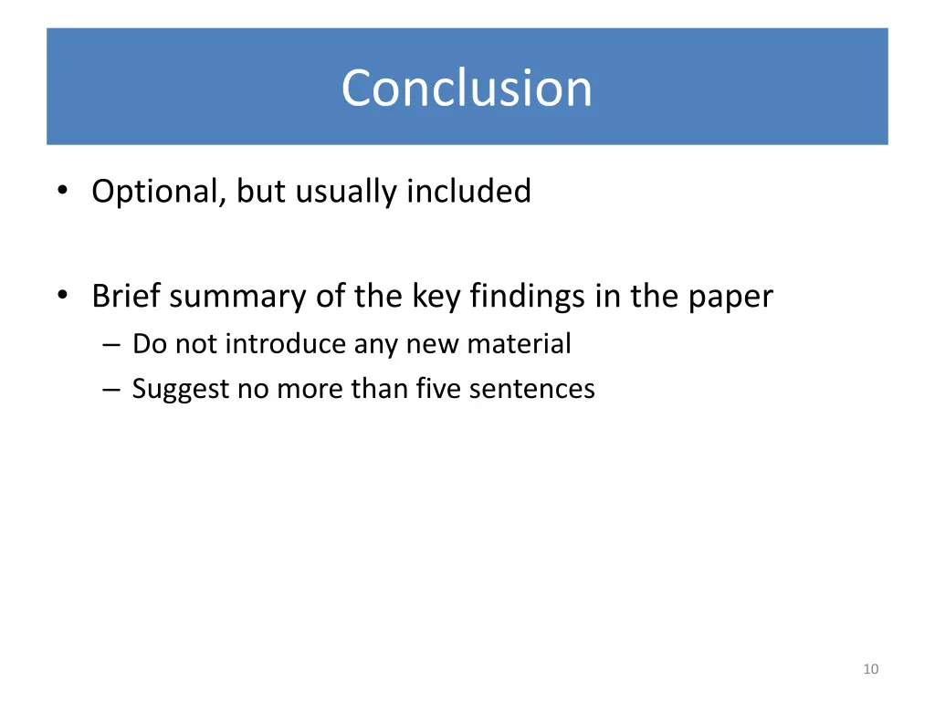 conclusion