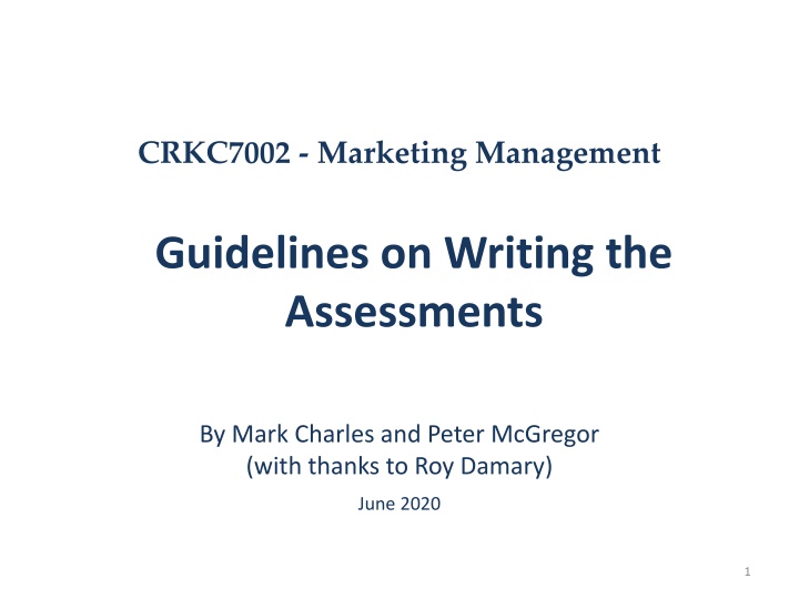 crkc7002 marketing management