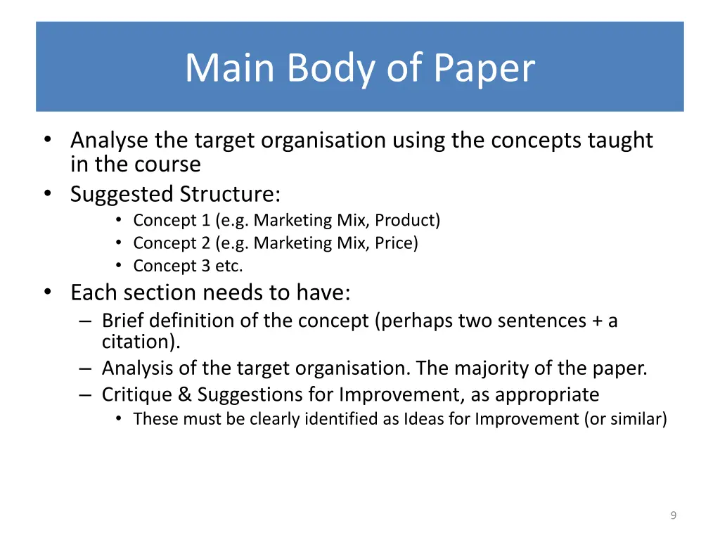 main body of paper