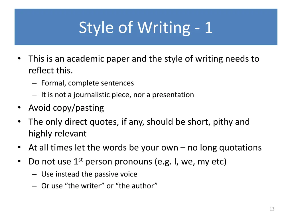 style of writing 1