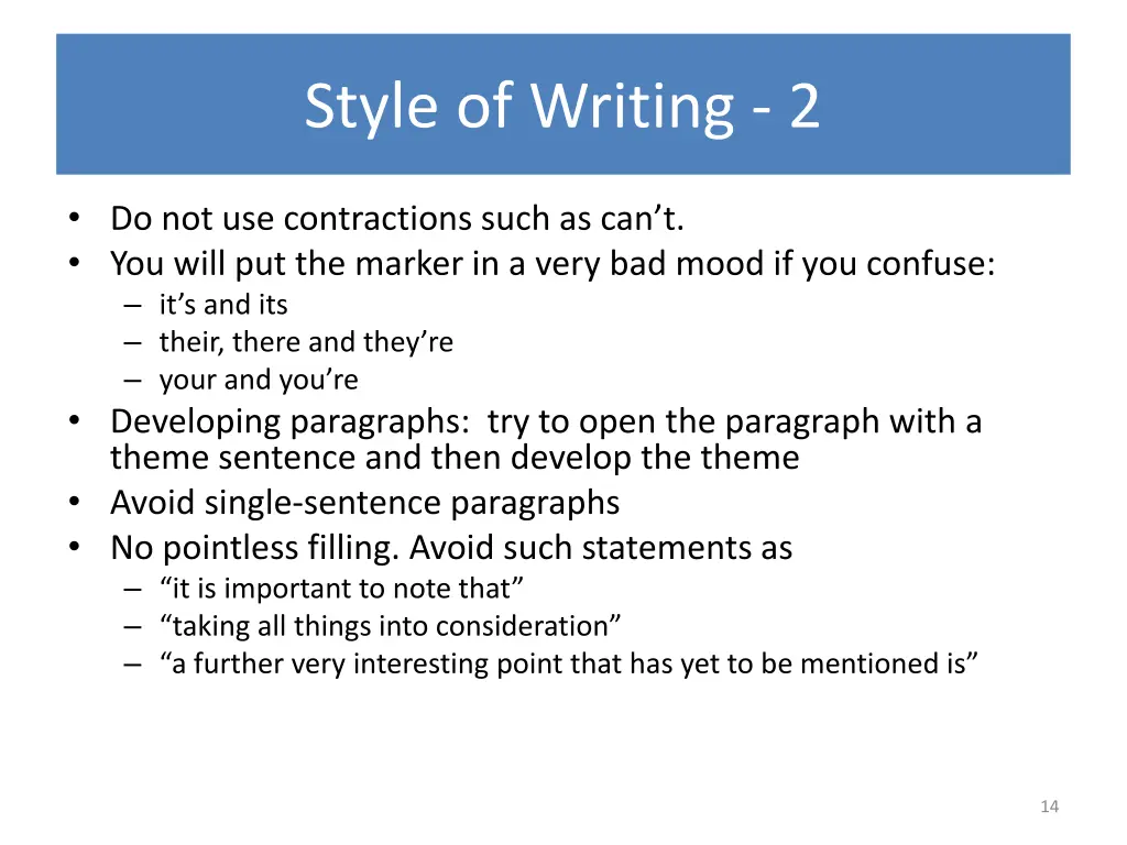 style of writing 2