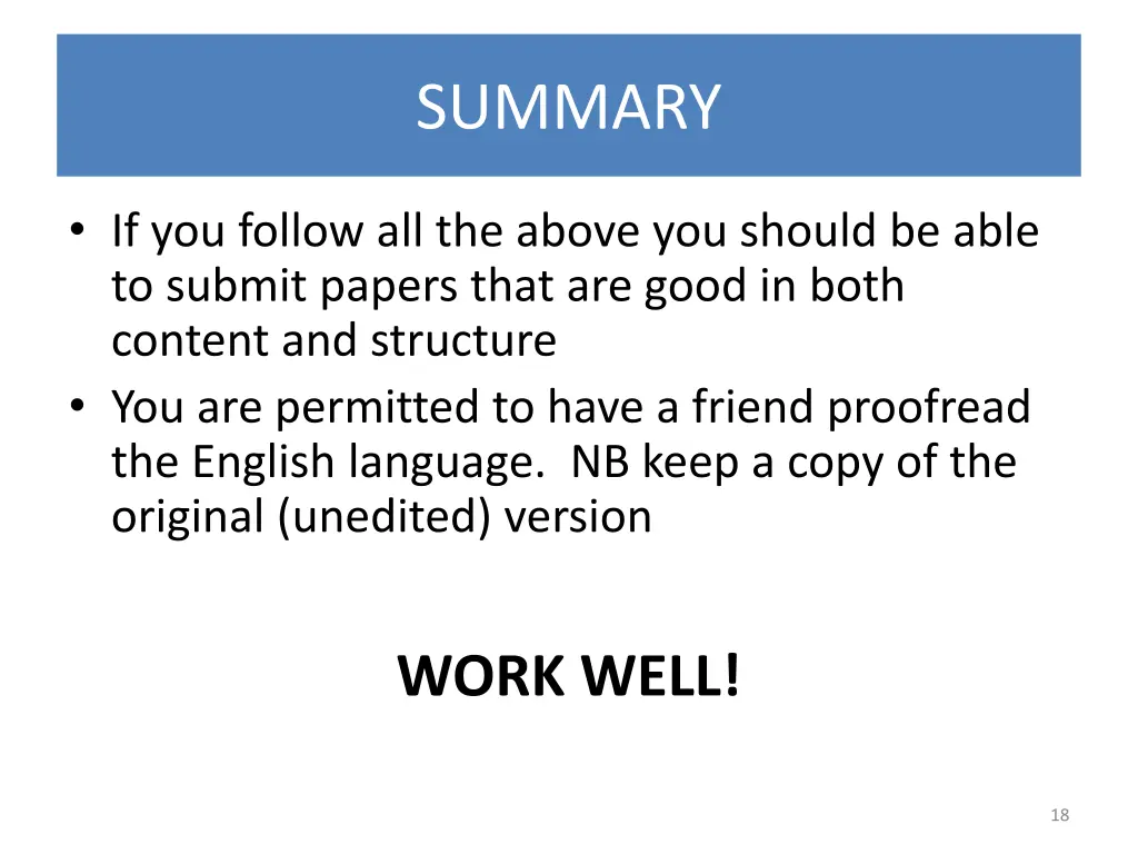 summary