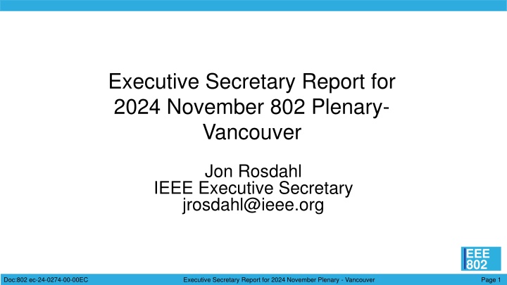 executive secretary report for 2024 november