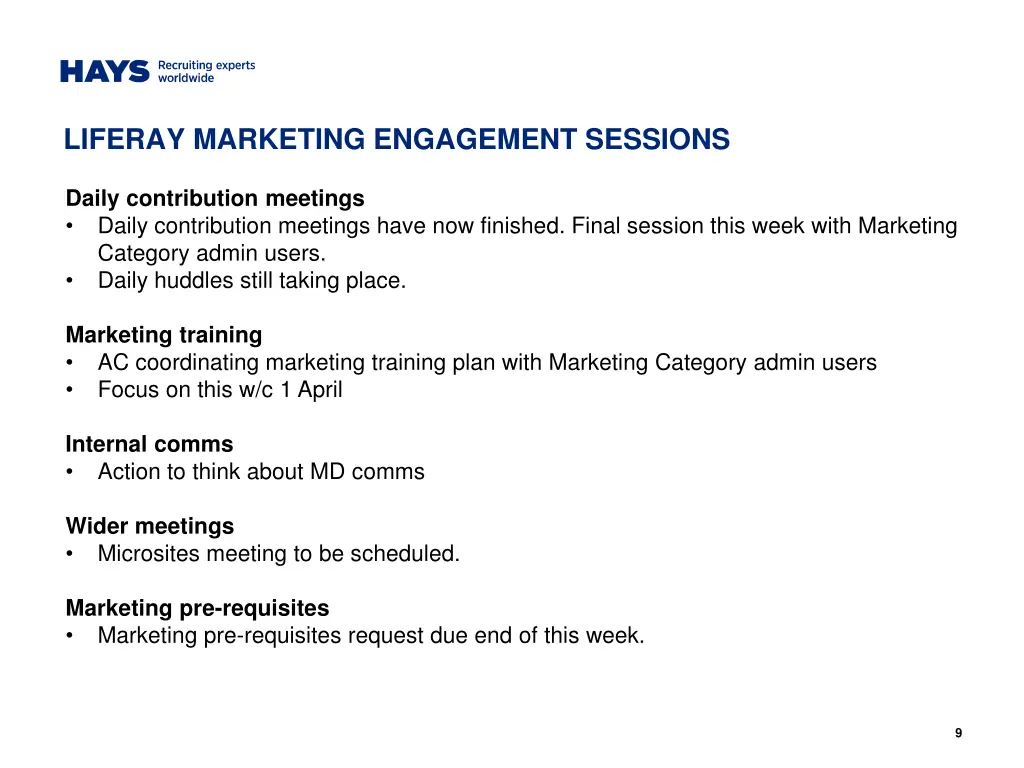 liferay marketing engagement sessions