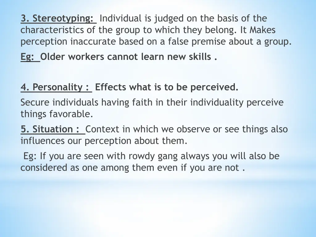 3 stereotyping individual is judged on the basis
