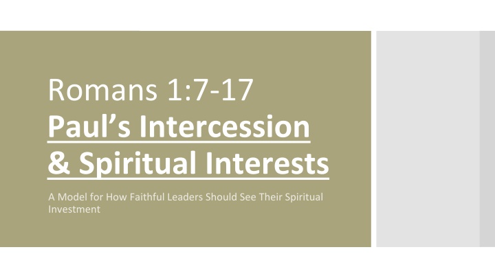 romans 1 7 17 paul s intercession spiritual