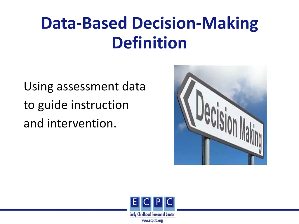 data based decision making definition