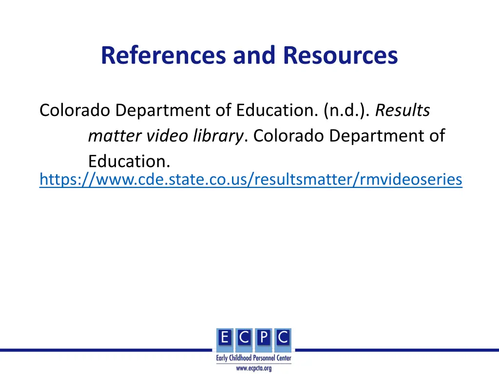 references and resources