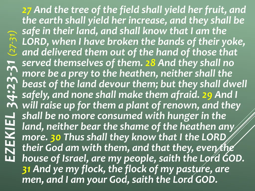 27 and the tree of the field shall yield
