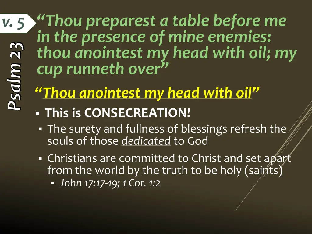 thou preparest a table before me in the presence 1