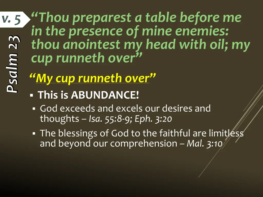 thou preparest a table before me in the presence 2