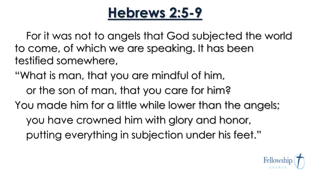 hebrews 2 5 9